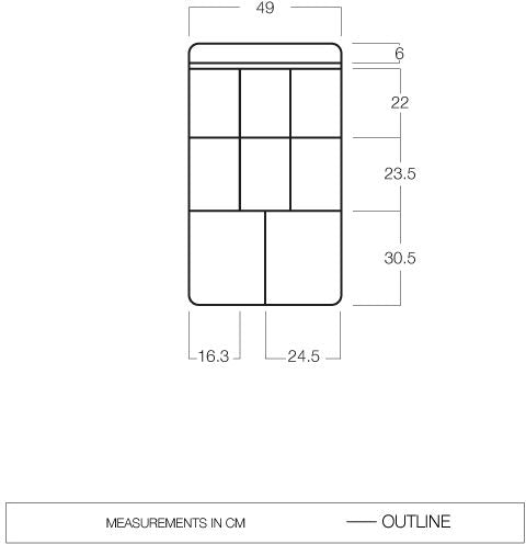Vango Sky Storage 8 Pocket Organiser - Smoke