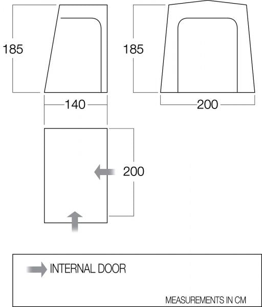 Vango BR004 - Sports Awning Bedroom - Midnight