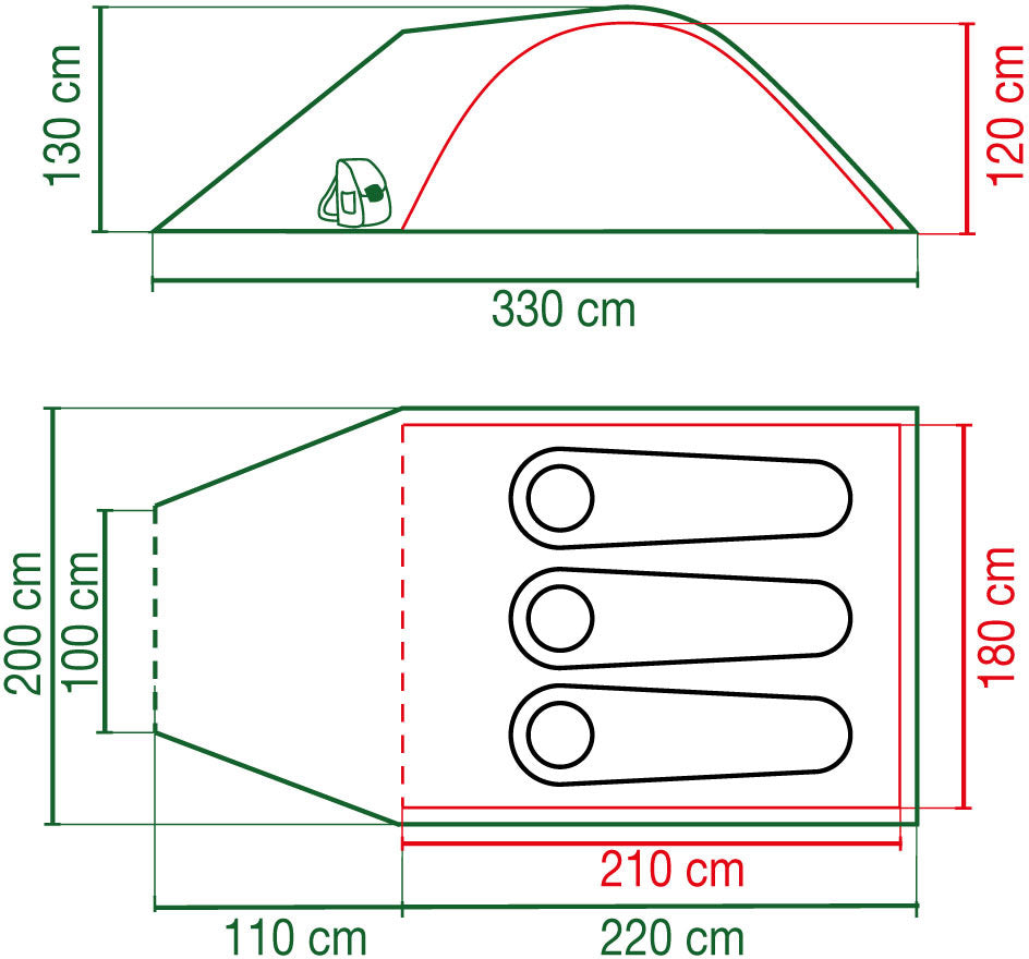 Coleman Kobuk Valley 3+ - 3 Person BlackOut Bedroom Tent