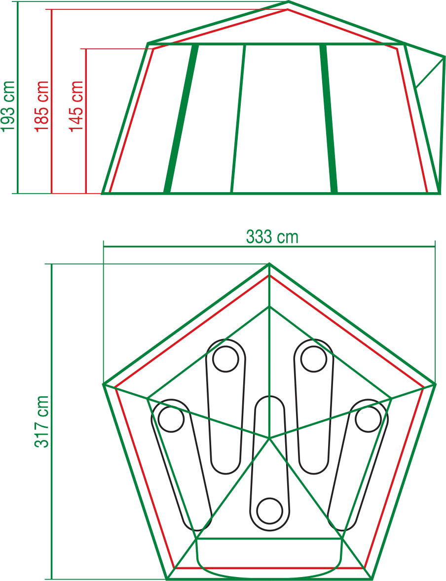Coleman Polygon 5 - 5 Person Glamping Tent