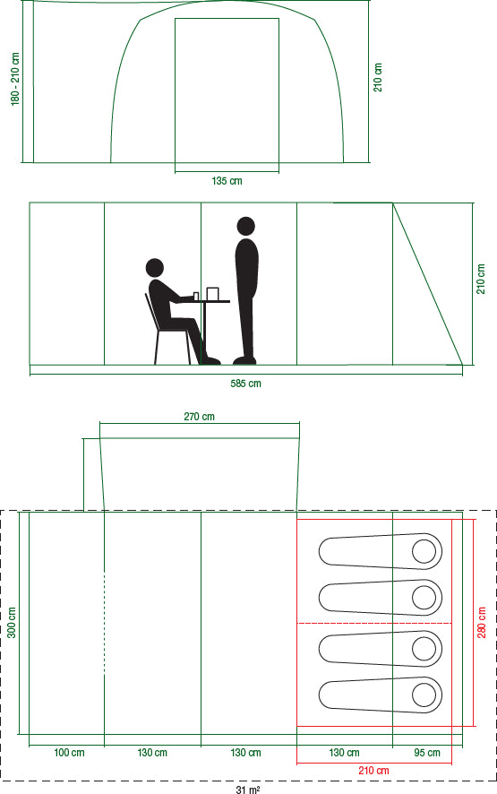Coleman Journeymaster Deluxe Air XL BlackOut Drive Away Awning