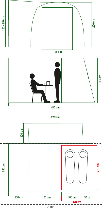 Coleman Journeymaster Deluxe Air M BlackOut Drive Away Awning