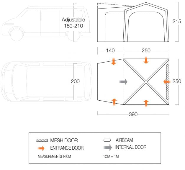 Vango Tailgate AirHub Low Smoke