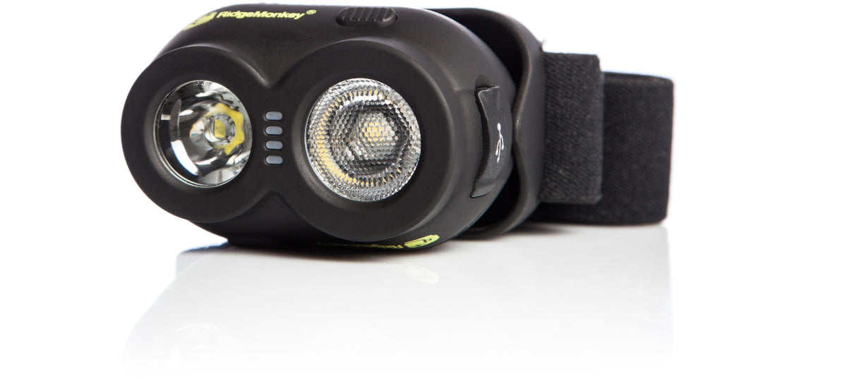 RidgeMonkey VRH150X USB Rechargeable Fishing Headtorch - Southside Angling