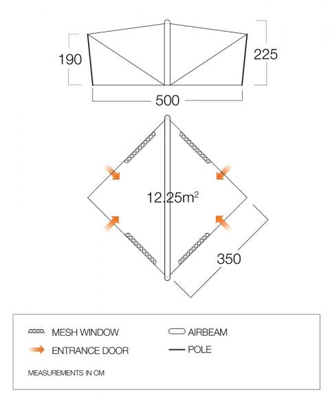 Vango Trigon AirHub - Moroccan Blue