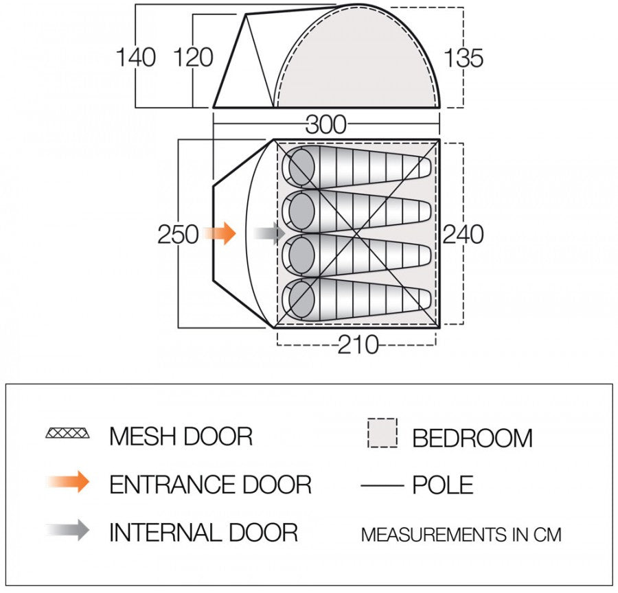 Vango Tay 400 Tent - Treetops