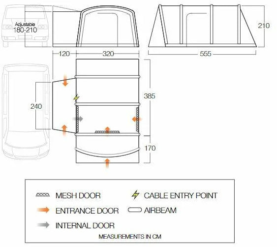 Vango Galli Pro Air Low - Shadow Grey
