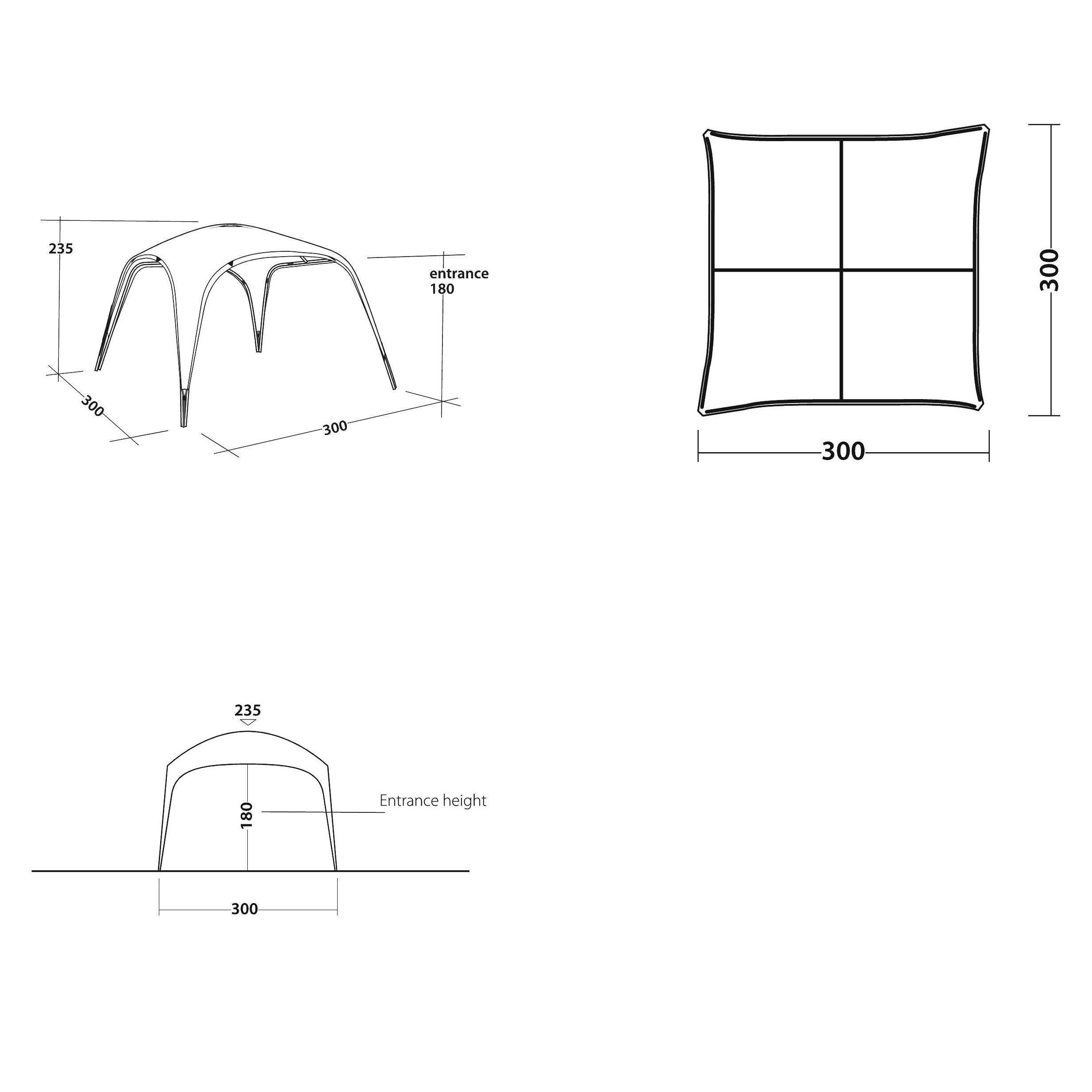 Outwell Event Lounge M | Gazebo 3 x 3M With UPF +50