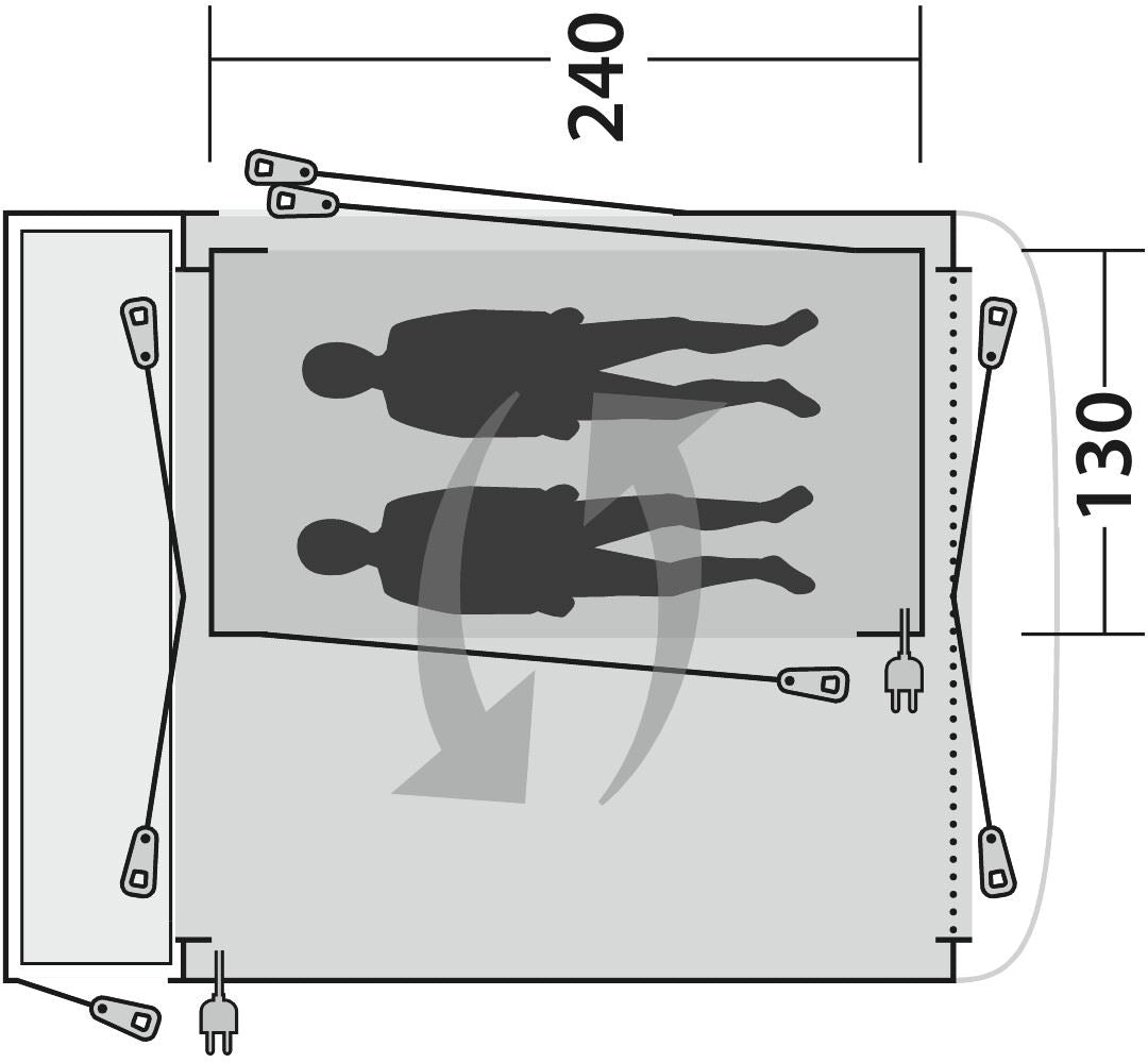 Outwell 111098 Inner Milestone / Bremburg / Linnburg / Starville Inner tent for Drive-Away Awning Milestone
