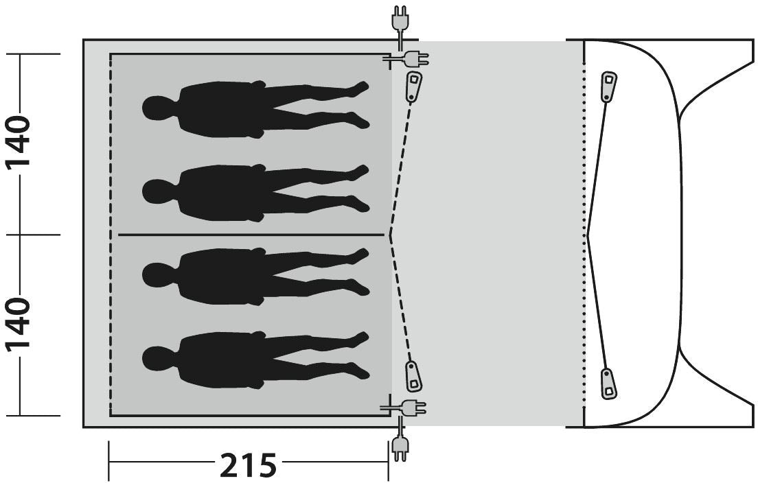 Outwell OPEN BOX Inner Blossburg 380/380A Inner Tent For Drive-Away Awning Blossburg 380