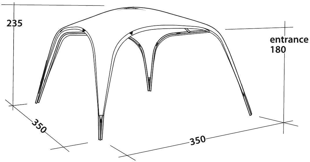 Outwell Event Lounge L Gazebo 3.5 x 3.5M With UPF +50