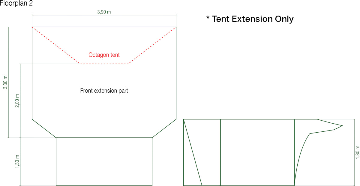Coleman Octagon 8 Front Extension - Tent Extension Only