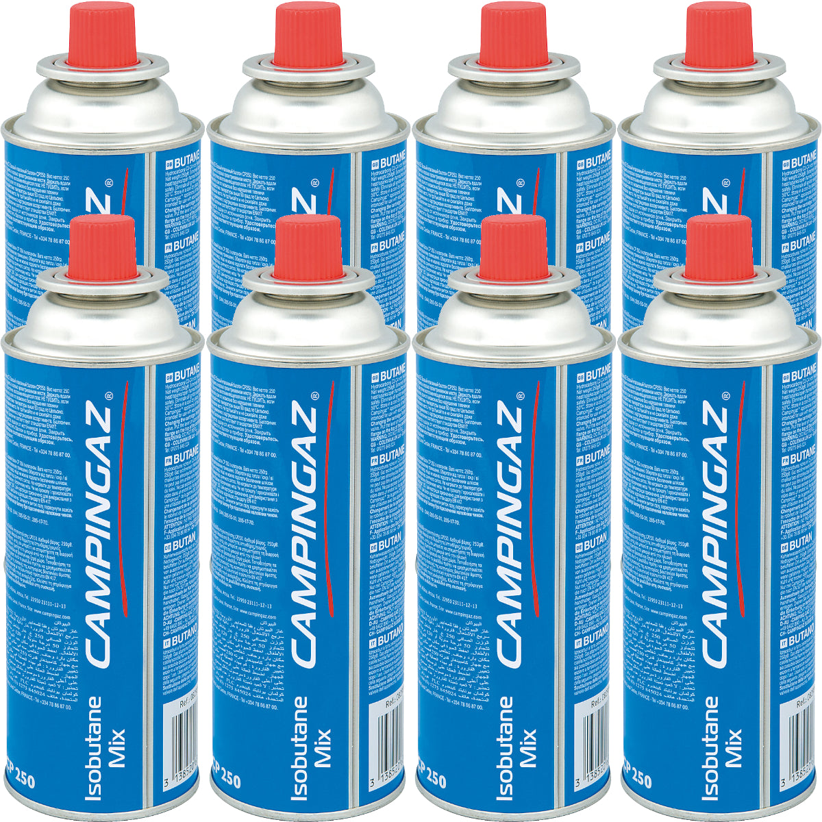 Campingaz CP250 Gas Cartridge - 8 Pack