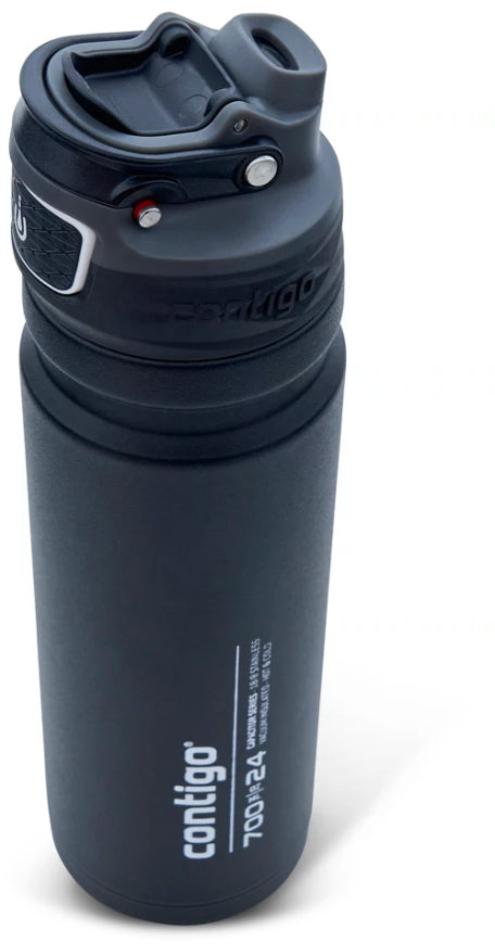 Contigo 2155965 Free Flow AUTOSEAL Vacuum-Insulated Water Bottle, 700 ml - Black