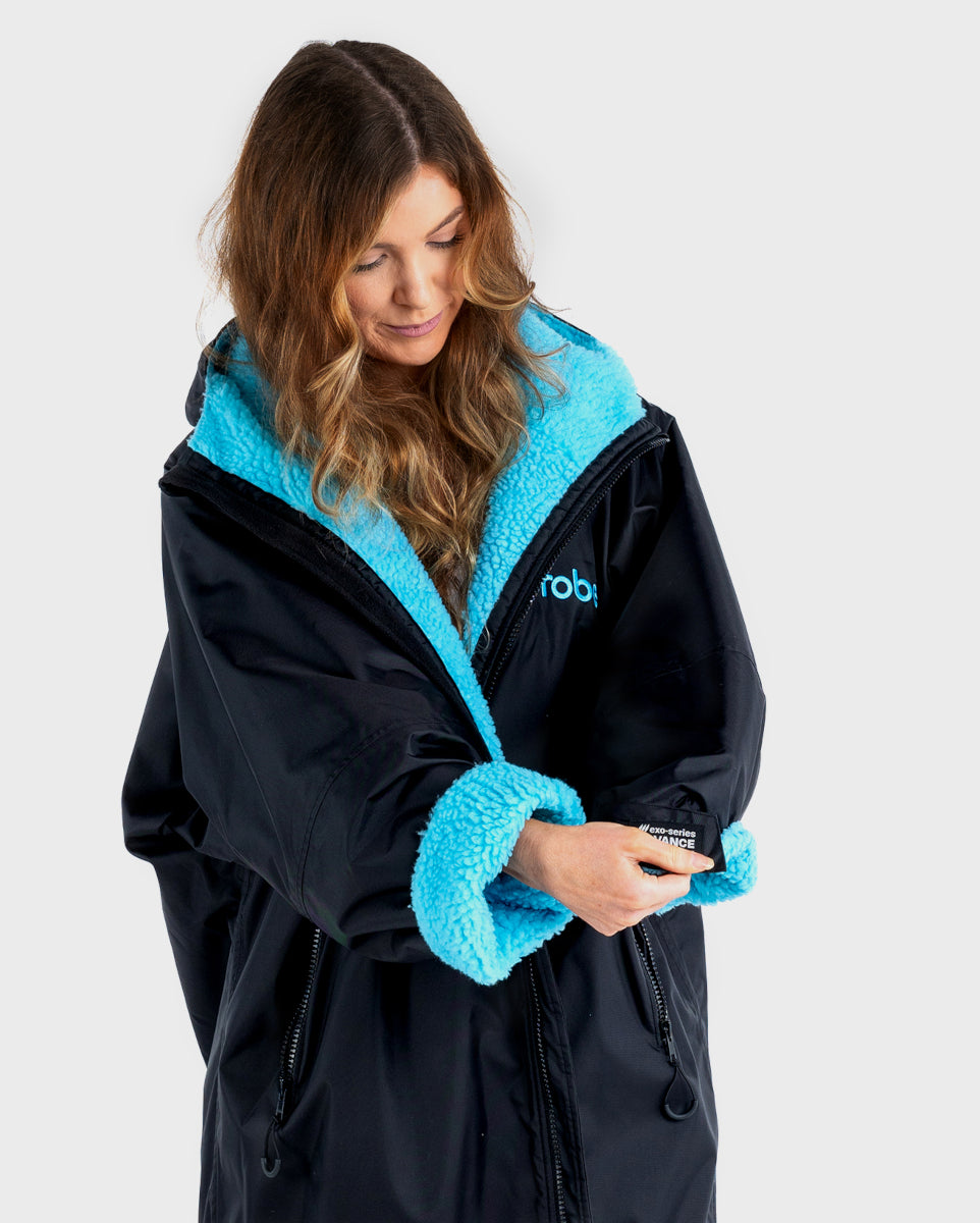 dryrobe Advance Long Sleeve V3 - Black Blue