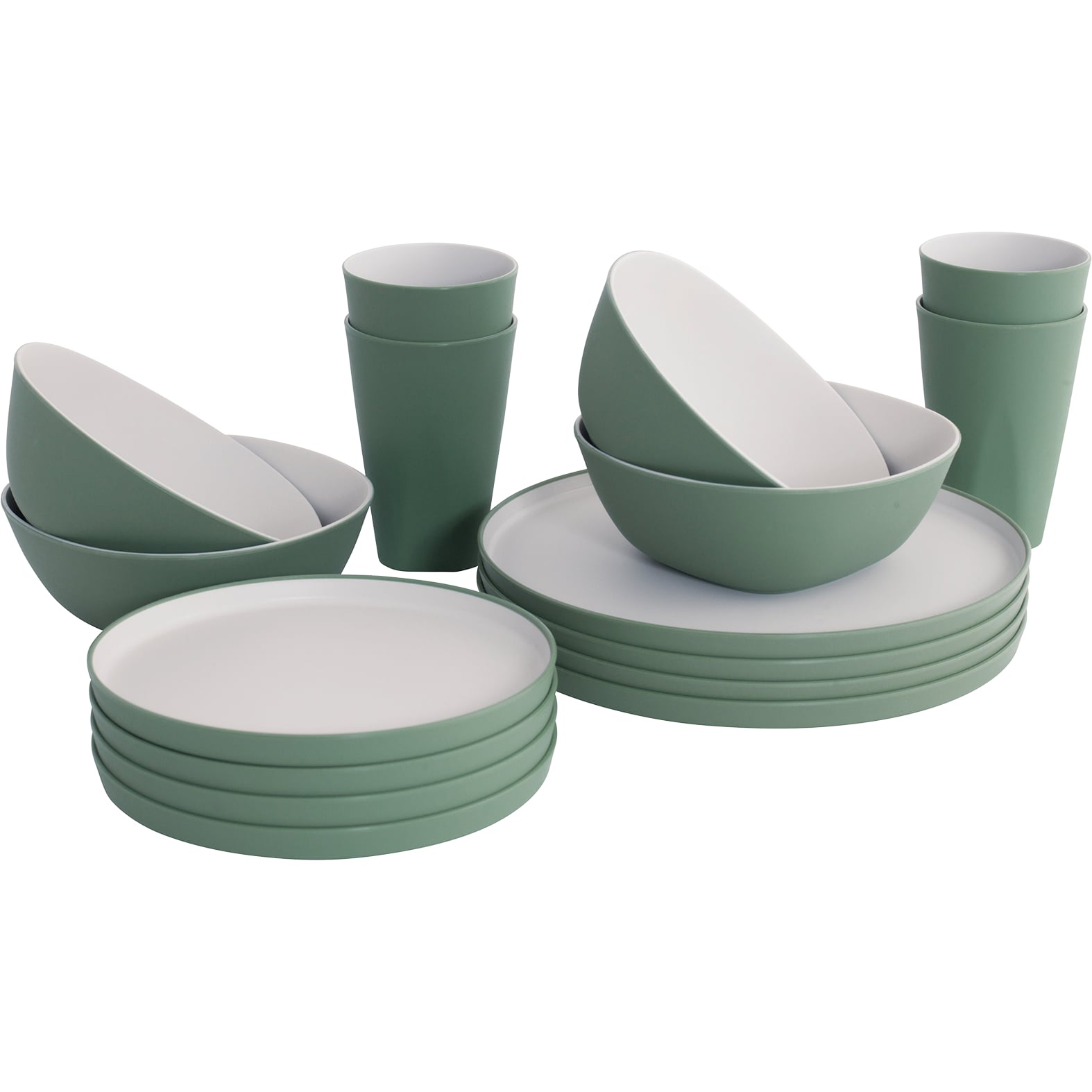 Outwell Gala 4 Person Dinner Set - Shadow Green