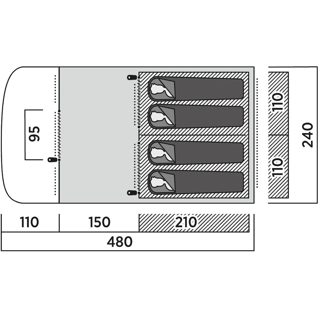 Easy Camp Palmdale 400 Tent - Blue/Grey