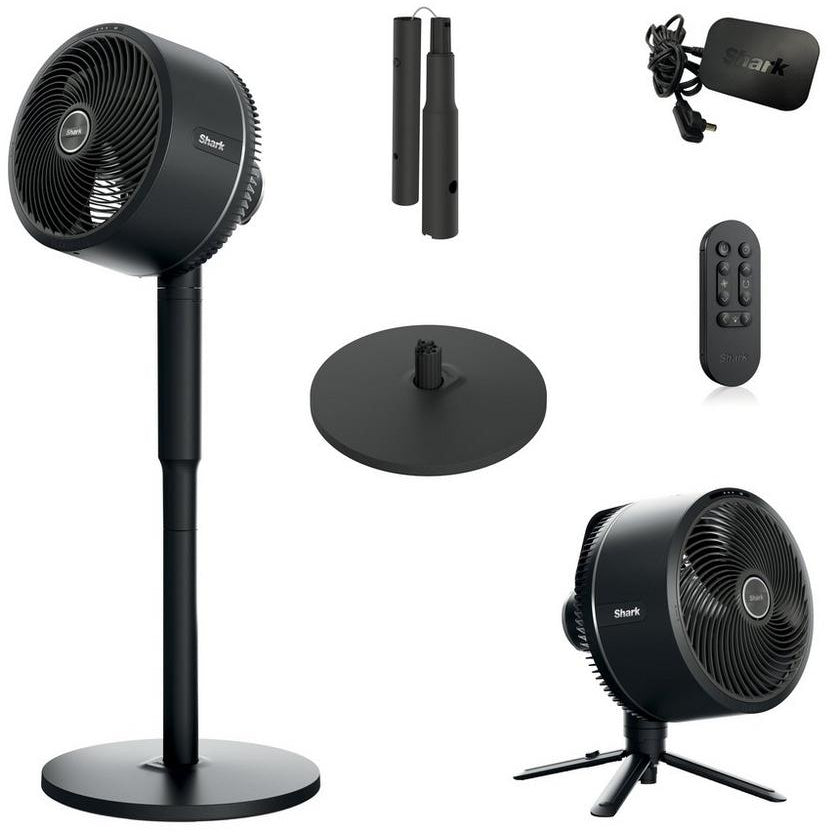 Shark FA220UK FlexBreeze High-Velocity Hybrid Cordless & Corded Fan | Black