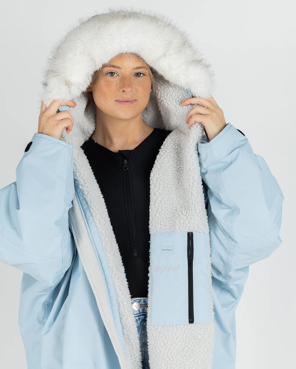dryrobe Advance Long Sleeve - Alpine Range - Alpine Ice Blue