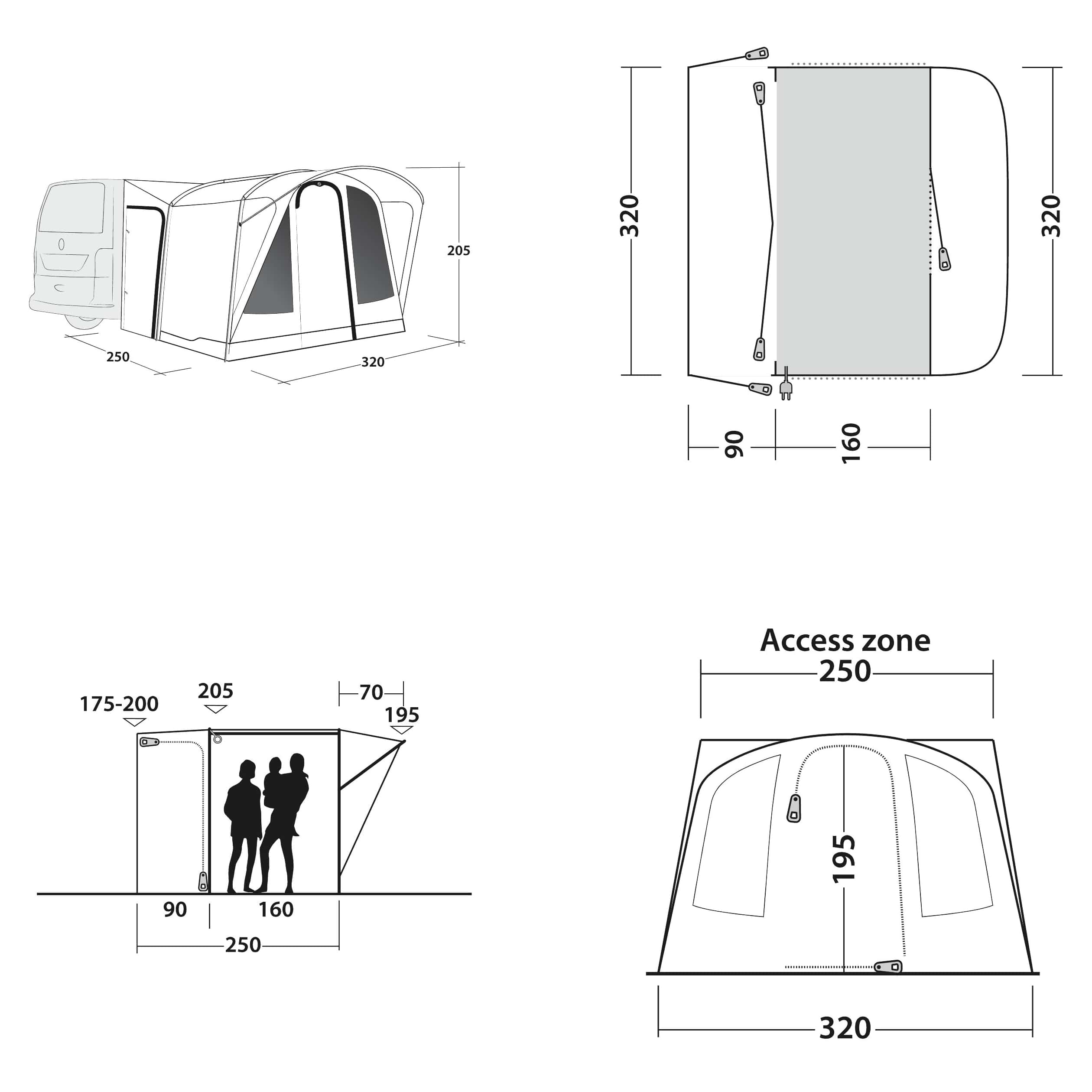 Outwell Fresno Drive-Away Awning