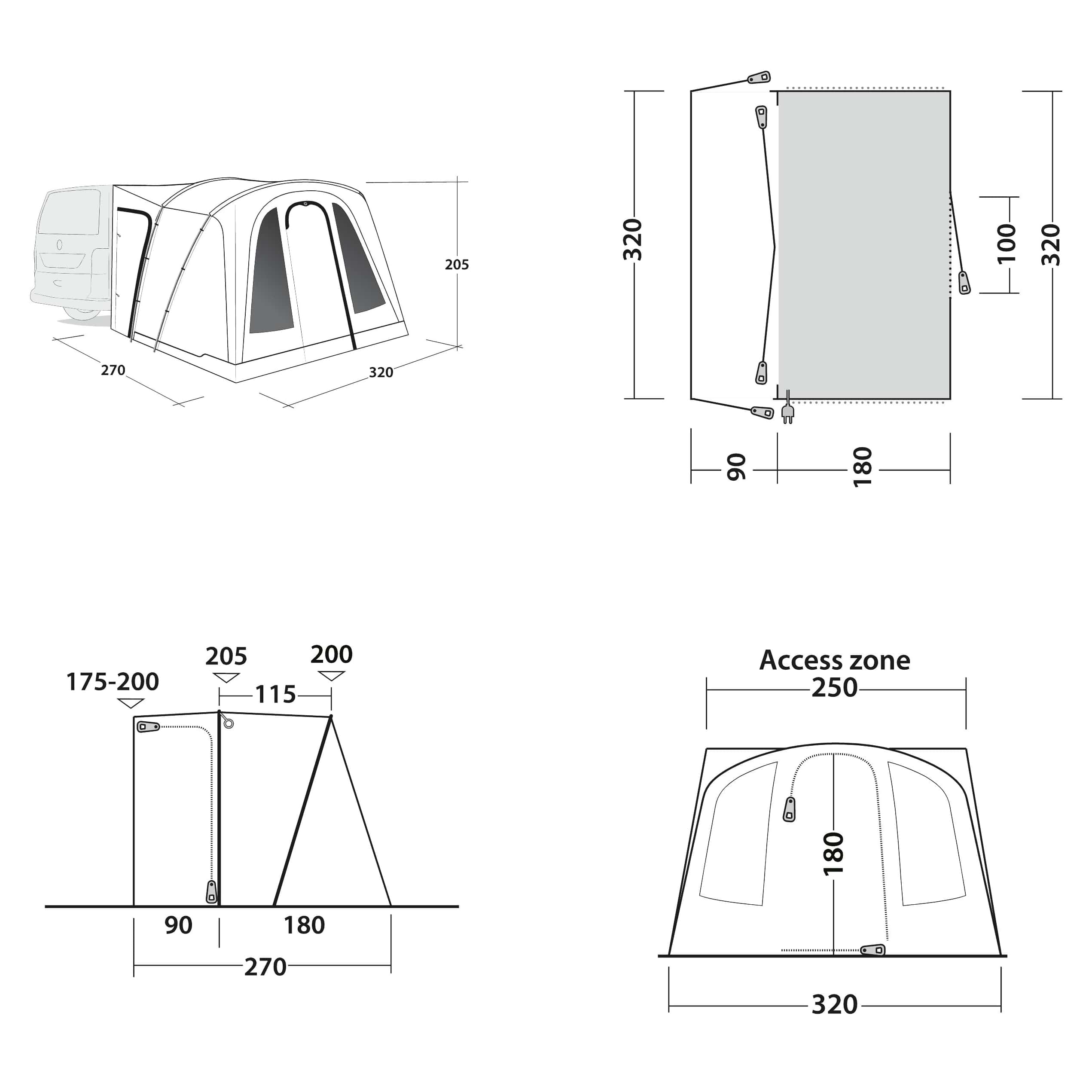 Outwell San Diego Drive-Away Awning