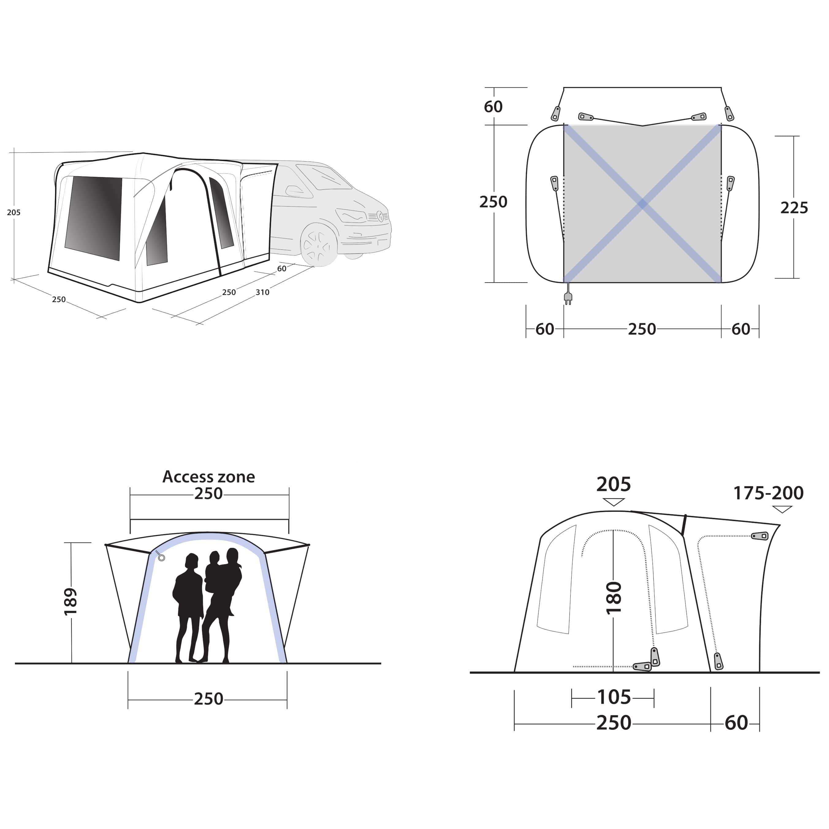 Outwell Daytona Air Drive-Away Awning