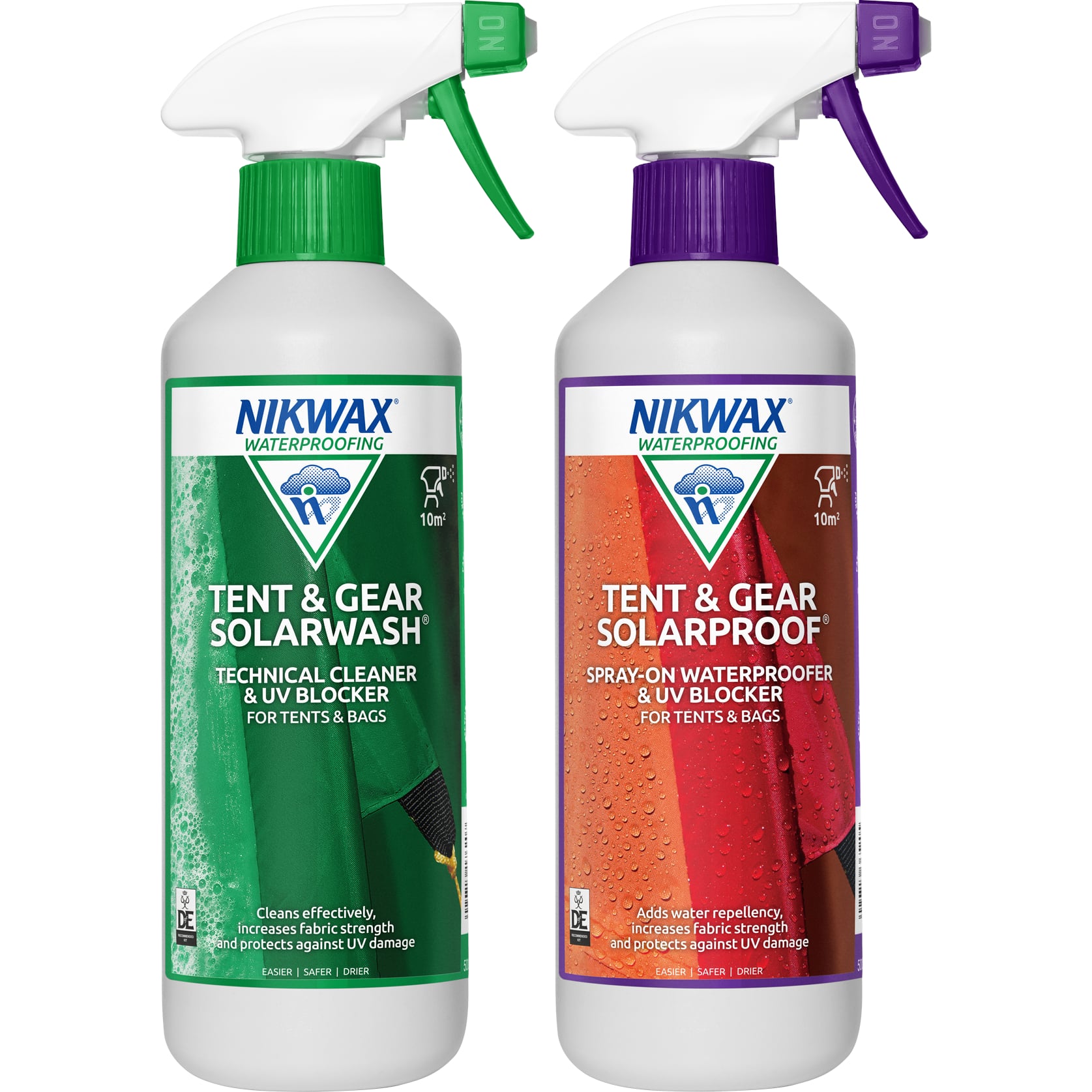 Nikwax Tent & Gear SolarWash® / Tent & Gear SolarProof® - For Cleaning, Waterproofing And UV Protection