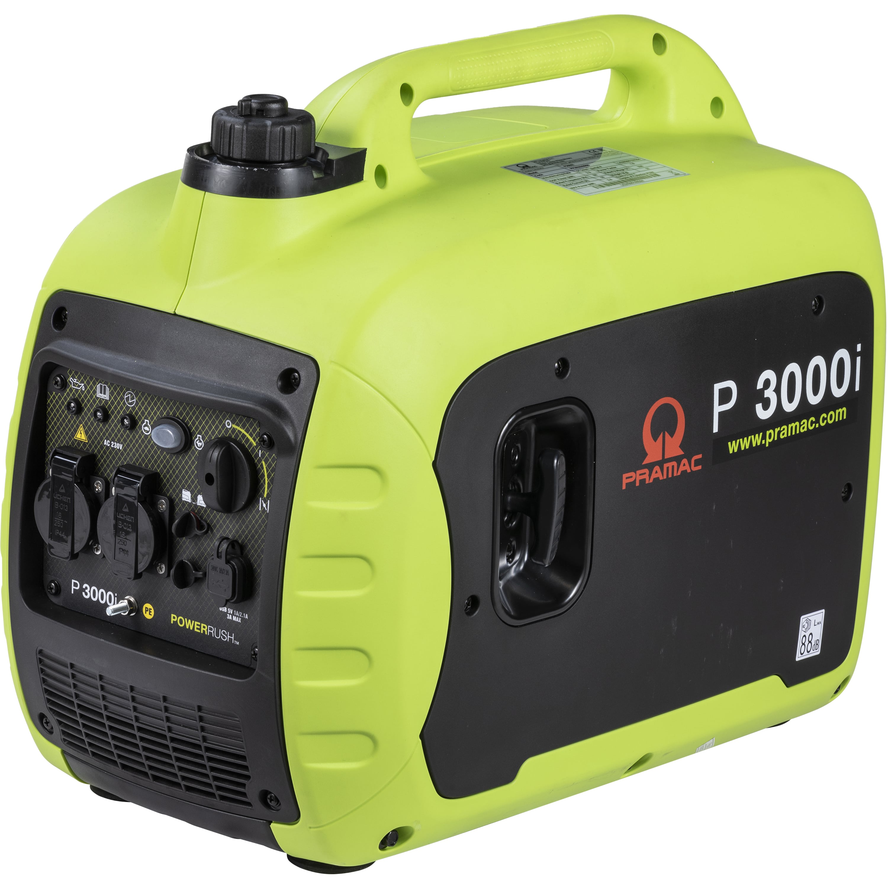 Pramac P3000i HUK Portable Inverter Generator Single Phase - Hand Start/Petrol