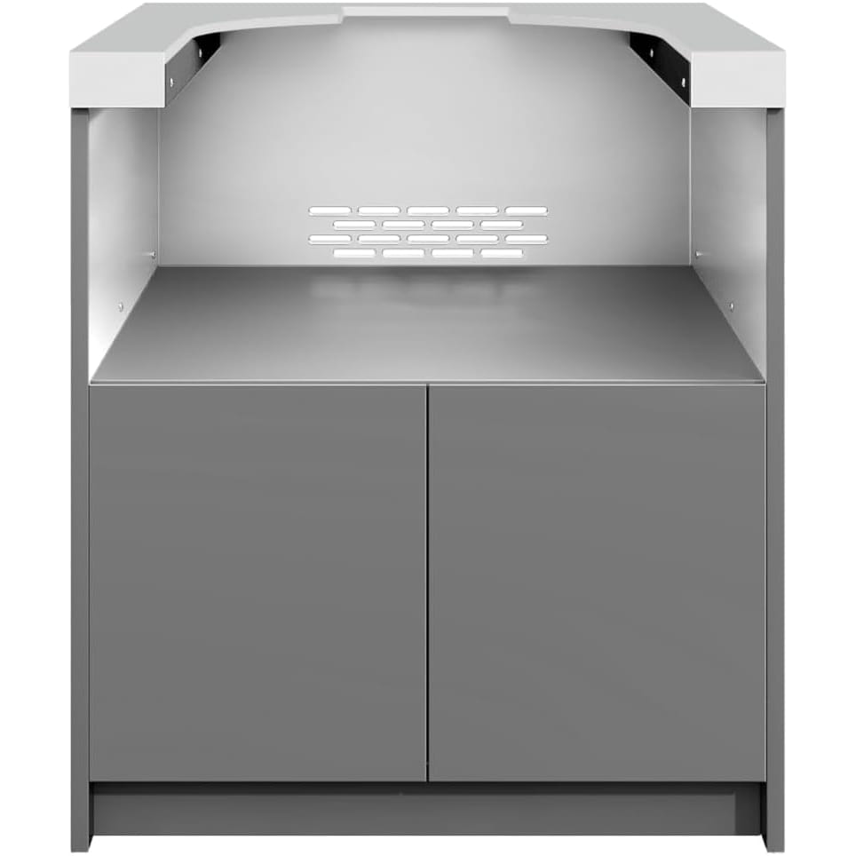 Whistler Grills Fairford 5 Modular Outdoor Kitchen, 5 Burner BBQ with Rotisserie, Sink, Storage, Double Door Fridge and Ceramic Egg Module (egg sold separately) - Grey
