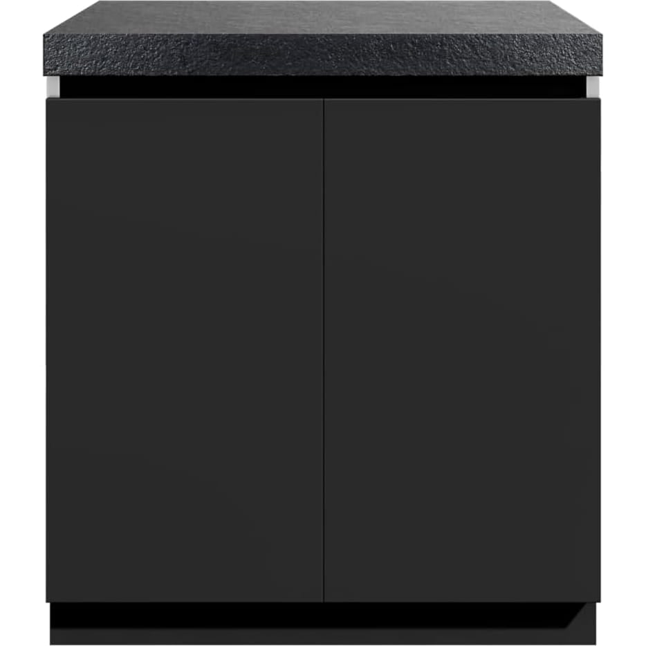 Whistler Grills Fairford 7 Modular Outdoor Kitchen, 5 Burner BBQ with Rotisserie, Sink, Storage and Double Door Fridge - Black
