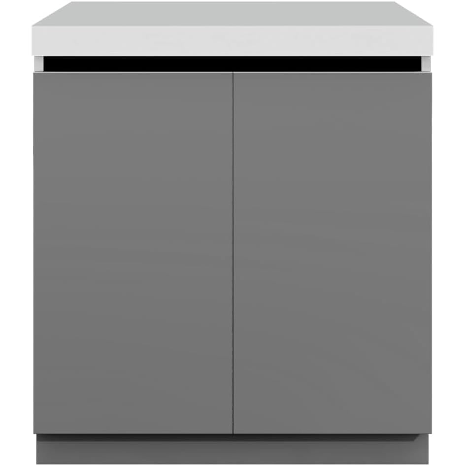 Whistler Grills Fairford 7 Modular Outdoor Kitchen, 5 Burner BBQ with Rotisserie, Sink, Storage and Double Door Fridge - Grey