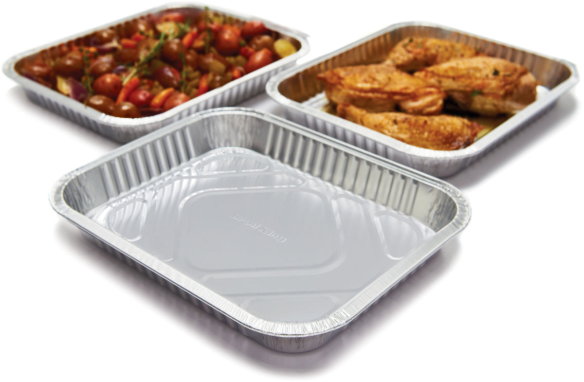 Broil King Large Foil Drip Pans (Pack of 3) (26 cm x 32.4 cm x 3.8 cm)