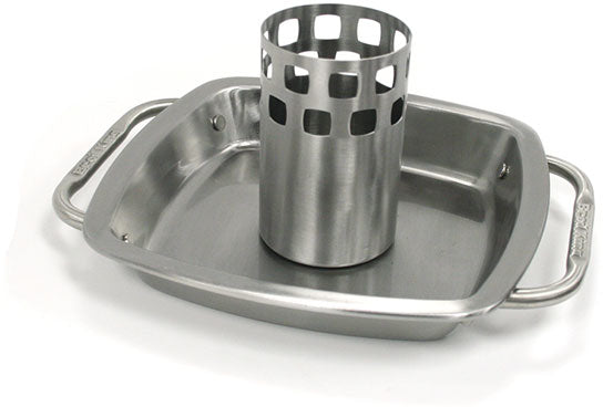 Broil King Stainless Steel Chicken Roaster with Pan (base 22.9 cm x 22.9 cm)