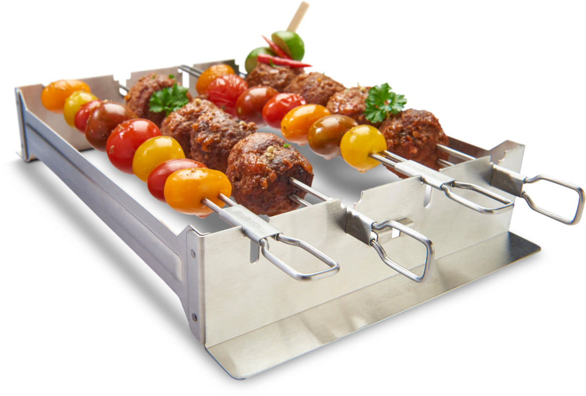 Broil King Narrow Kebab Rack (Also includes 4 Dual Prong Skewers)