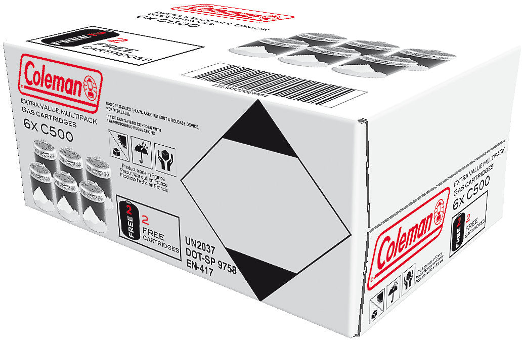 Coleman C500 Cartridge 6-Pack Gas Cartridges