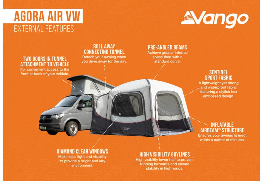 Vango Agora Air VW Drive Away Awning - Sentinel Sport - Shadow Grey