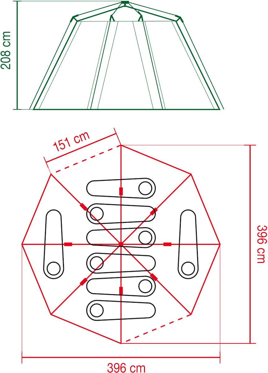 Coleman Octagon 8 - Blue Glamping Tent