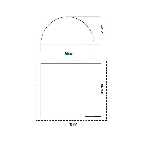 Coleman Event Dome L - 3.65 x 3.65m with 4 Screen Walls and 2 Doors