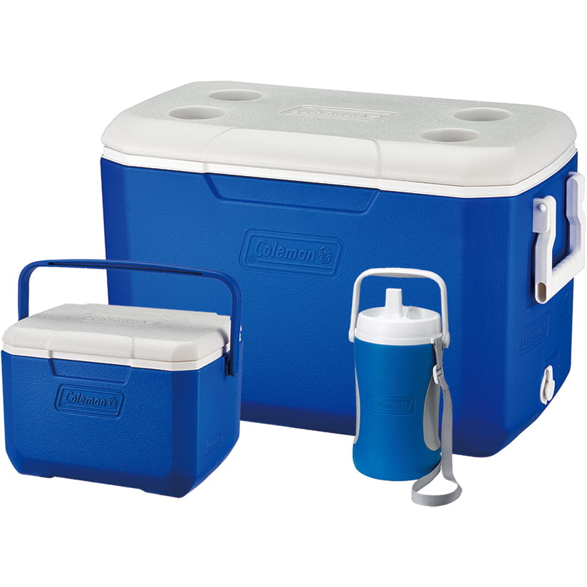 Coleman Cooler Combo - Polylite 48QT Cooler + Performance 5QT Personal Cooler + 0.5 Gallon Performance Drinks Jug