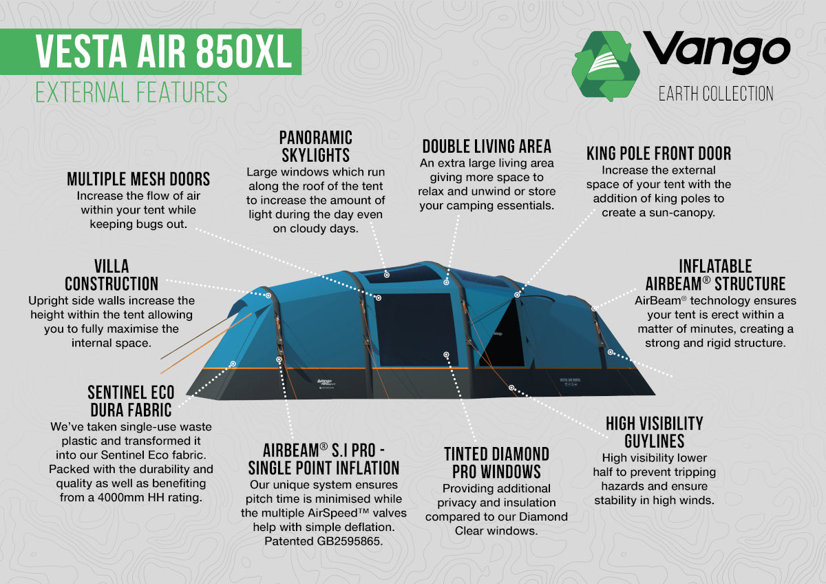 Vango Vesta Air 850XL - Moroccan Blue