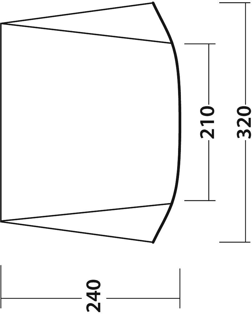 Outwell Vehicle Touring Canopy Easily Pitched Shelter With Attachment Heights 180-240cm