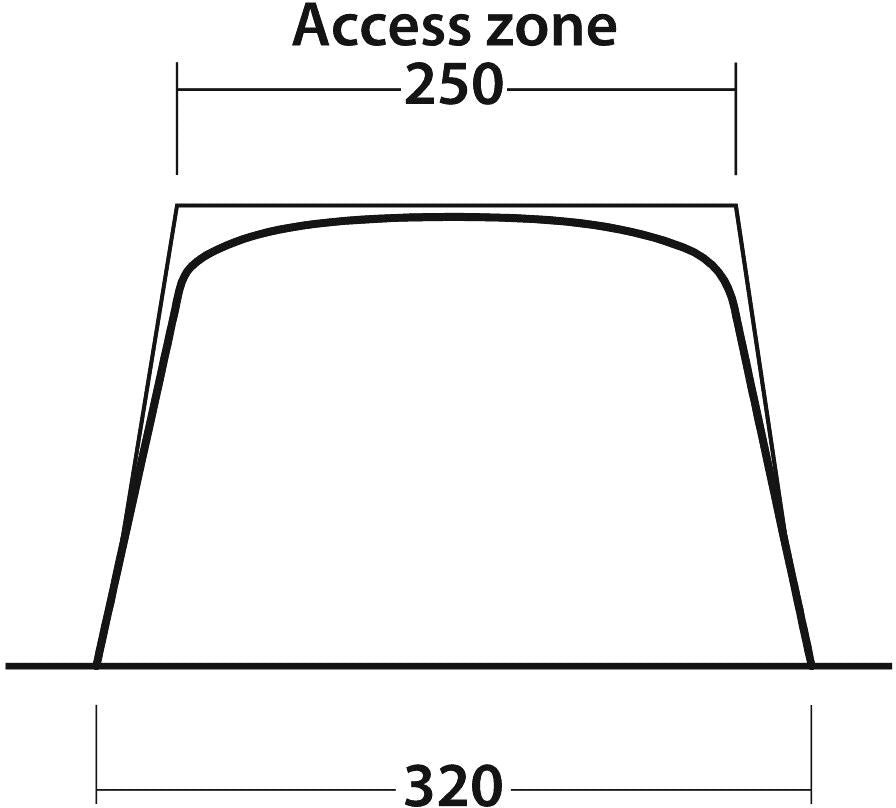 Outwell Vehicle Touring Canopy Easily Pitched Shelter With Attachment Heights 180-240cm