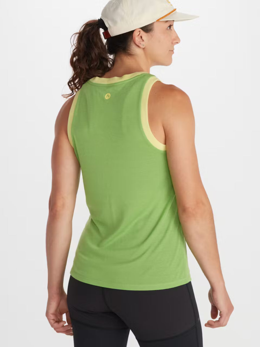 Marmot Women's Switchback Tank Top - Kiwi/Light Yellow