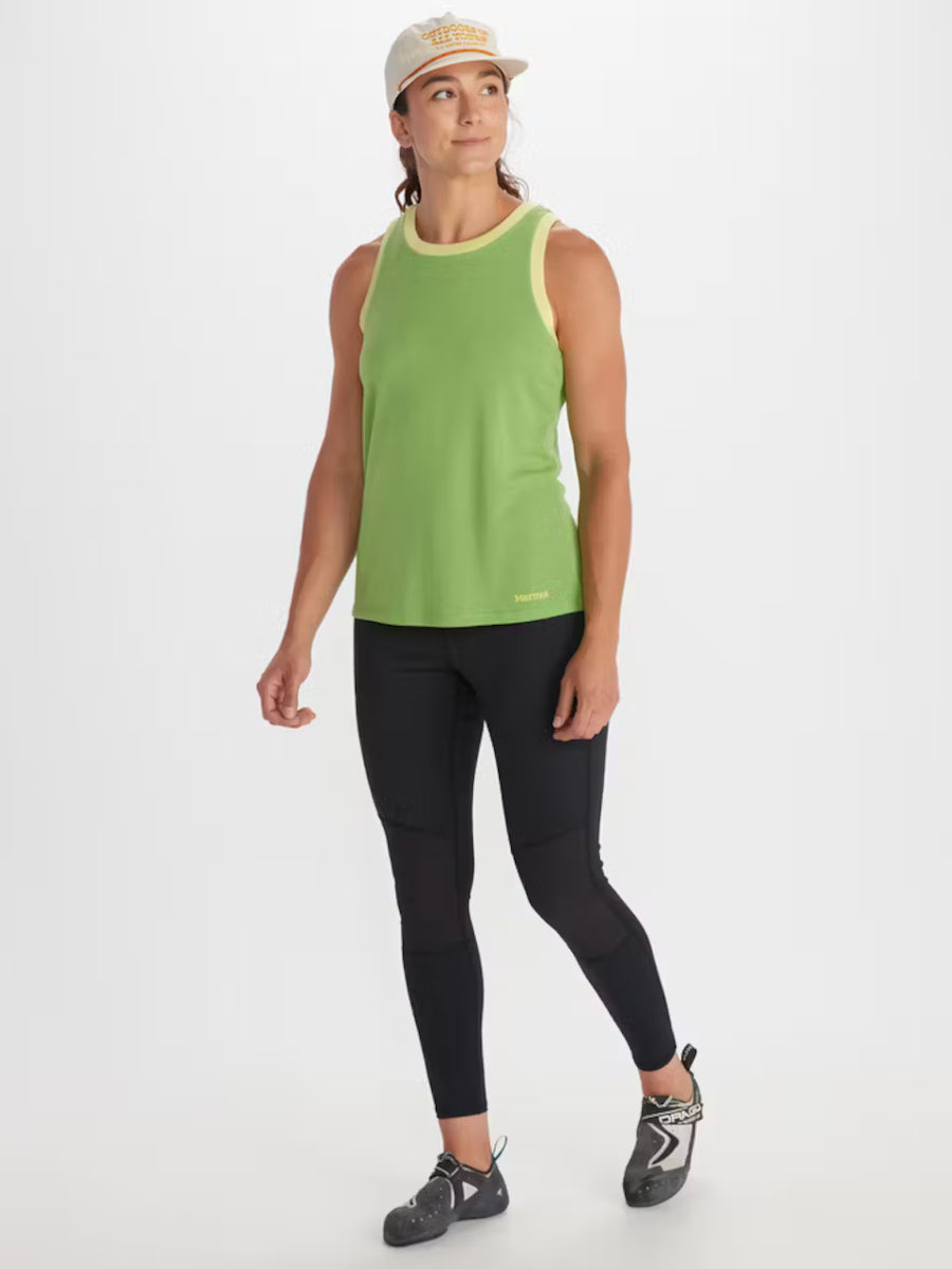 Marmot Women's Switchback Tank Top - Kiwi/Light Yellow