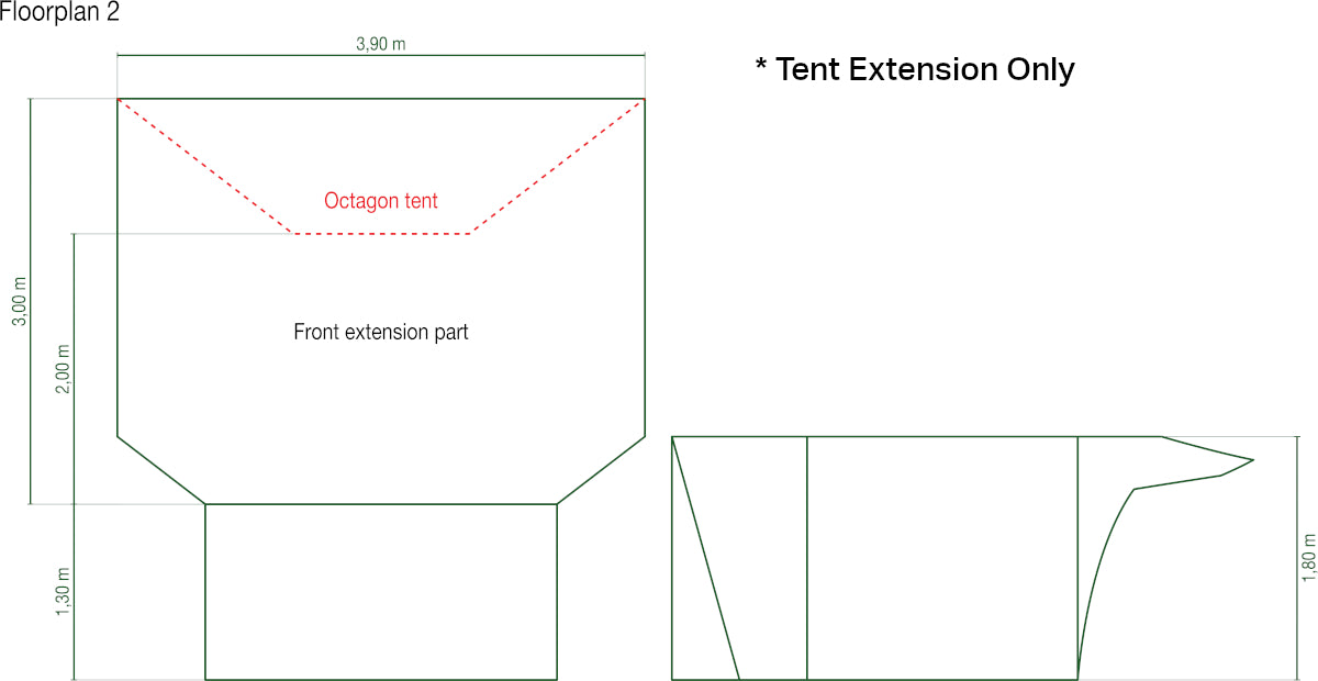 Coleman OPEN BOX Octagon 8 Tent Extension - Tent Extension Only