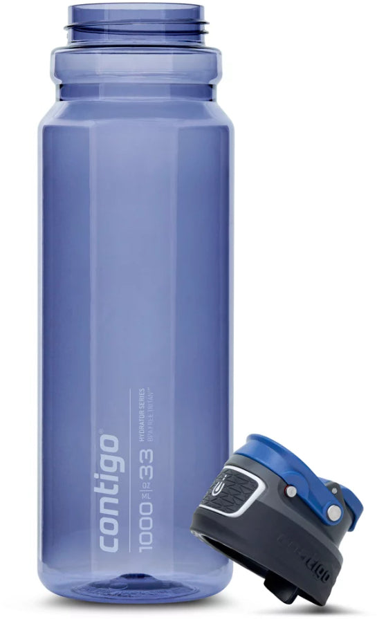 Contigo 2155962 Free Flow AUTOSEAL Water Bottle, 1L - Blue Corn
