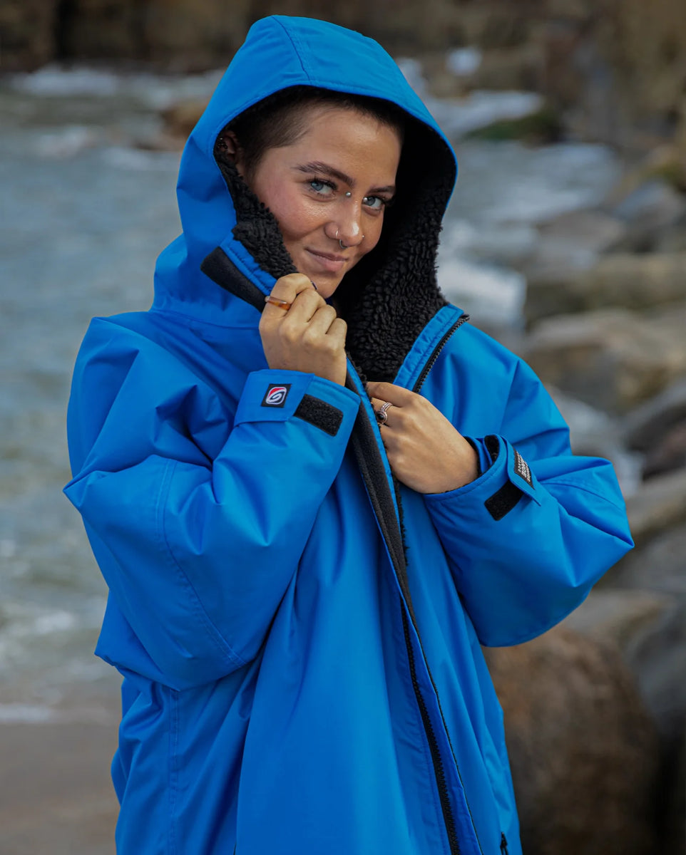 dryrobe Advance Long Sleeve V3 - Cobalt Blue Black