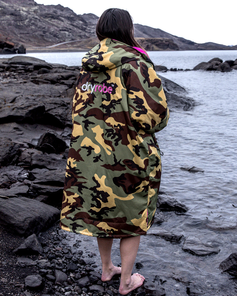 dryrobe Advance Long Sleeve V3 - Camo Pink