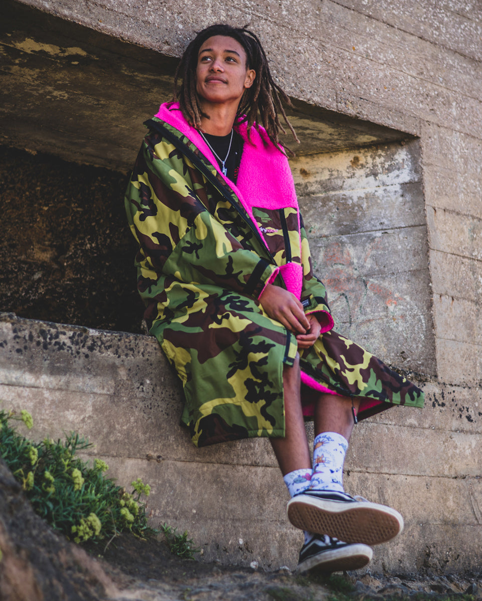 dryrobe Advance Long Sleeve V3 - Camo Pink