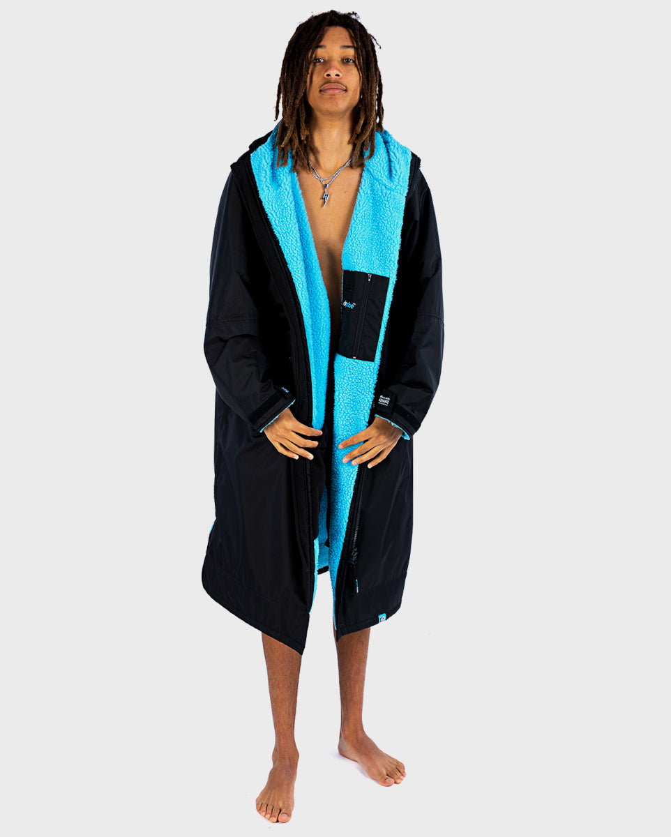 dryrobe Advance Long Sleeve V3 - Black Blue